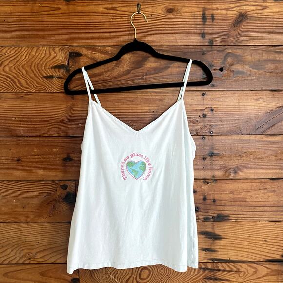 EARTH DAY SHIRT - Light Blue embroidered cami - Picture 3 of 5